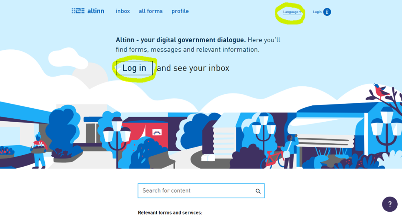 Photo: Select "Log In"