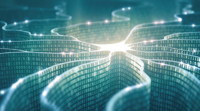 Bilde av digitalt nettverk