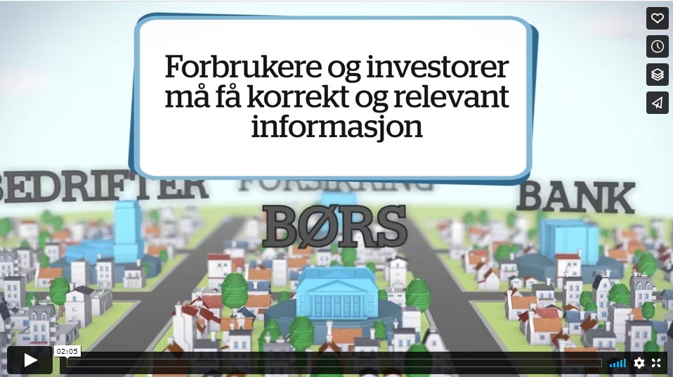 Bilde av rekrutteringsfilm laget av Finanstilsynet.